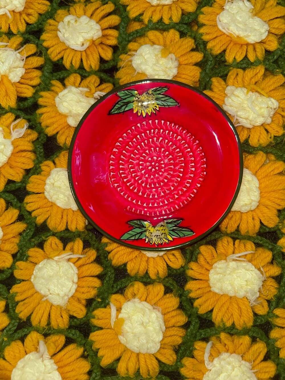 Fine French Garlic Grater Ultima Grater USA Edition Sunflower Design